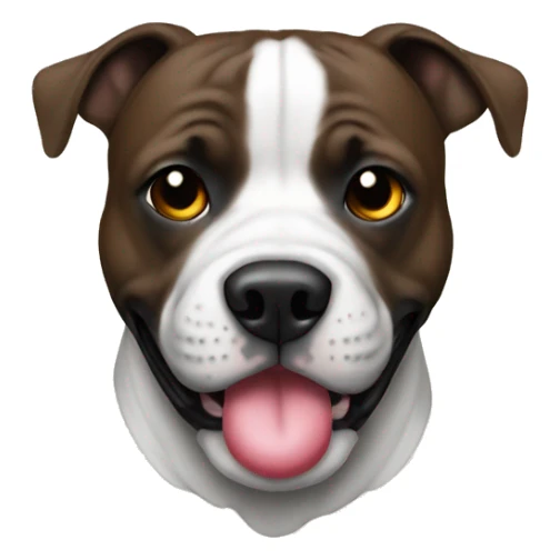 Staffordshire with a ball sticker