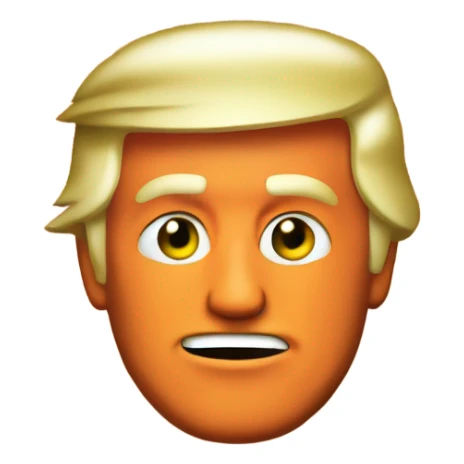 Donald trump as an orange sticker