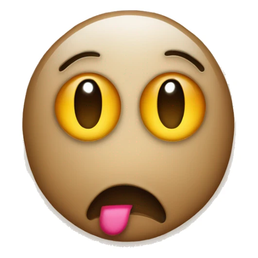 Emoji face with x and question mark eyes drooling sticker