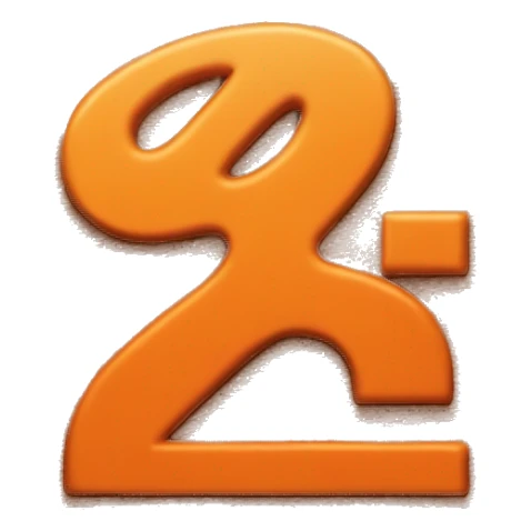 the letter "S" in an orange color, hex code #b1260e sticker