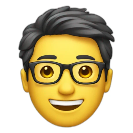 HongKong guy glasses sunny smile sticker