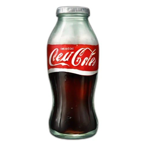 Vintage glass Diet coke sticker