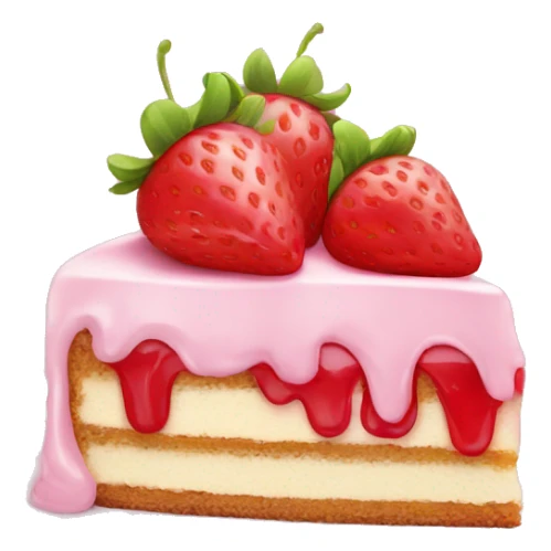 strawberry piece of cake sticker
