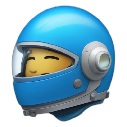 Head of spaceman wearing a blue helmet sticker