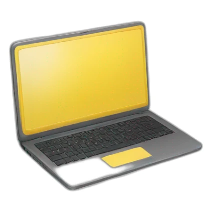 yellow laptop sticker