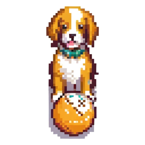 bowling skittle with puppy head on top sticker