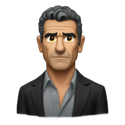 Hyperrealist antonio banderas en la película el mejicano sticker