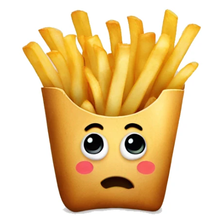 potato eating french fries sticker