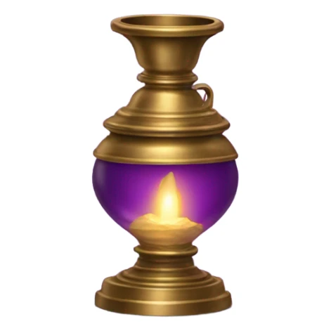 genie coming out of the lamp purple sticker