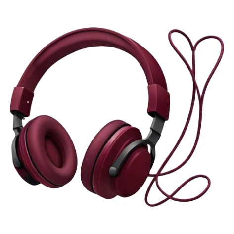 dark burgundy aesthetic pair of headphones  sticker