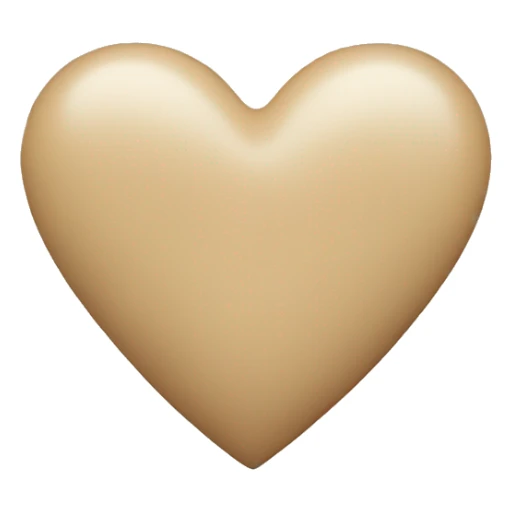 Beige heart sticker