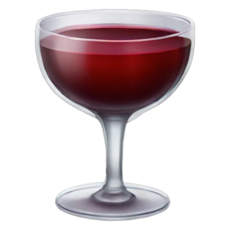Dark red drink in a fancy glass sticker