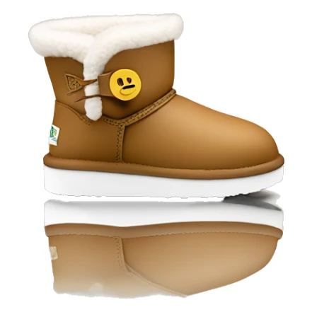 Tan Ugg ultra miniboot shoes with white fleece inside sticker