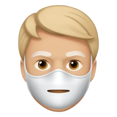 Alex the Terrible wearing signature mask sticker