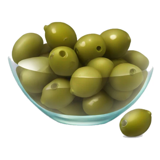 crystal bowl of green olives and wine  sticker