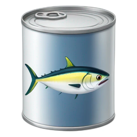 Realistic small can of tuna "petit navire" sticker