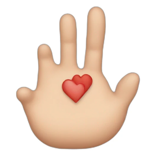Mains avec un cœur sticker