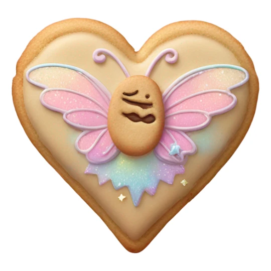 Fairy cookie heart sticker