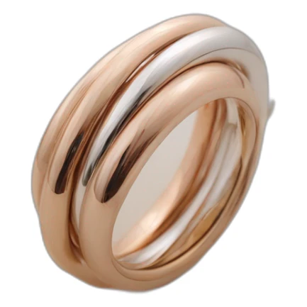 Cartier Trinity ring gold rose gold white gold sticker