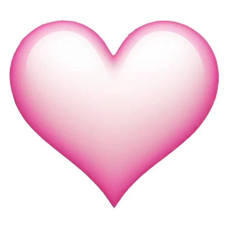 white heart with pink sticker