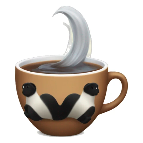 skunk tail in a cup of tea sticker