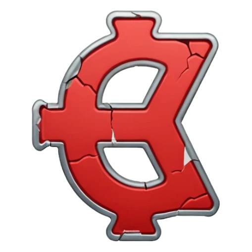 a money billet with a red X shape through, like for free sticker