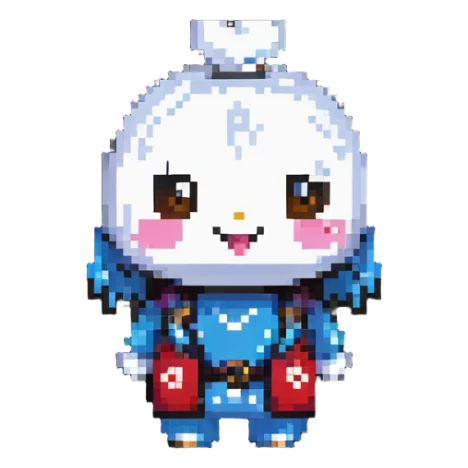 simple Japanese mascot character with soft appearance sticker