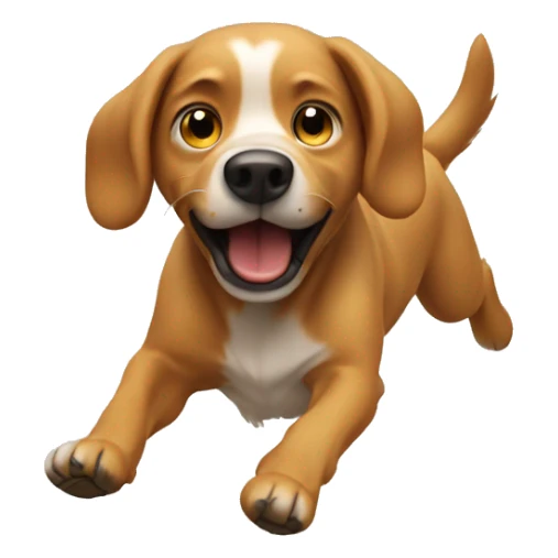 smelly dog running away from me  sticker