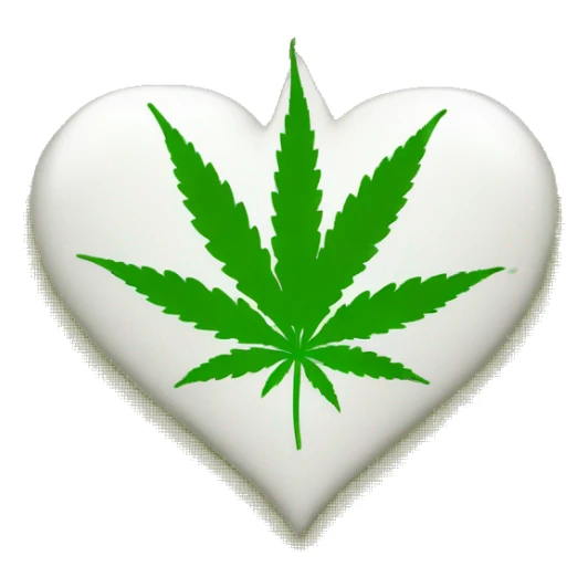 heart of cannabis sticker