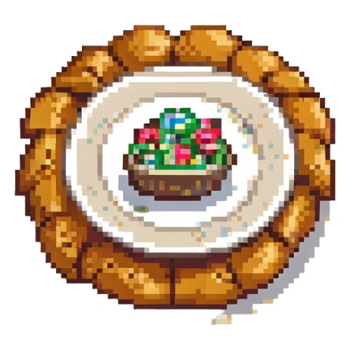 A croissant on a plate sticker