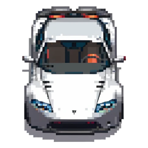 Tesla Roadster sports car sticker