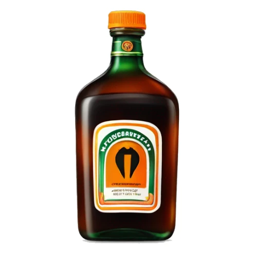 jagermeister with orange on the top sticker
