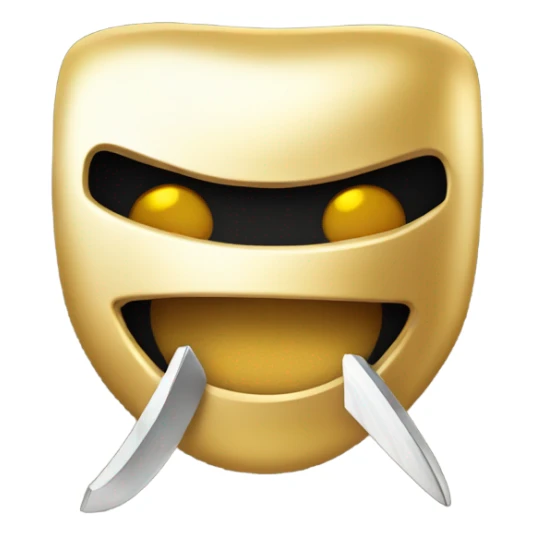 Golden tooth that looks like a ninja  sticker