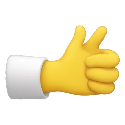 hugging face covering and showing ok hand in yellow sticker