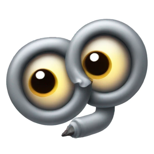 Spinning eyes smoke out of ears sticker