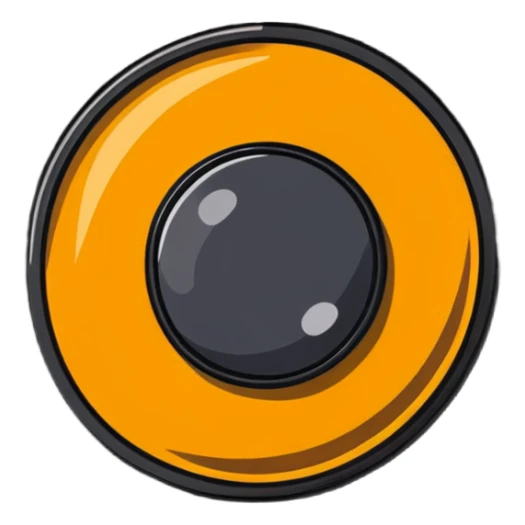 extreme up close amber round cut holographic gem with black metal accent sticker