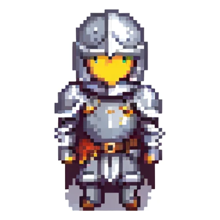 рыцарь, pixel art style sticker