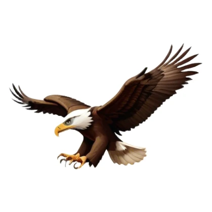 Icon for Country Music: Eagles band representation with classic acoustic guitars, a desert road, and an eagle soaring in the sky. Subtle vintage Americana aesthetics with warm tones, evoking the band's signature sound. Transparent background. sticker
