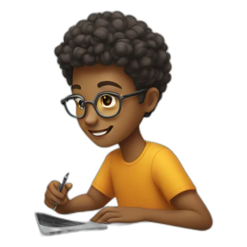 young Illustrator working in ad agency with a good hai sticker