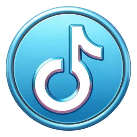 Crea la verificación de tik tok  con un bien de color celeste sticker