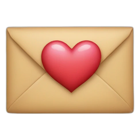 letter shaped like a W with a heart coming out sticker