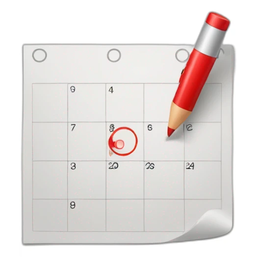 calendar date zoomed in with circle drawn on it with a red marker sticker