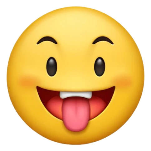 emoji with tounge sticking out and shaking sticker