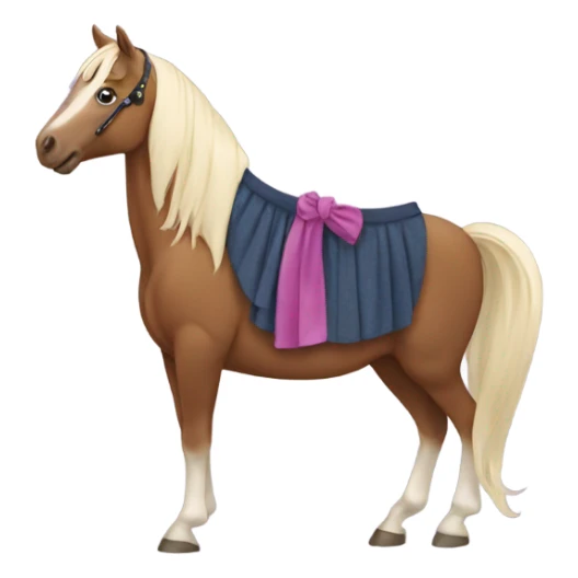 A horse wearing skirt  sticker