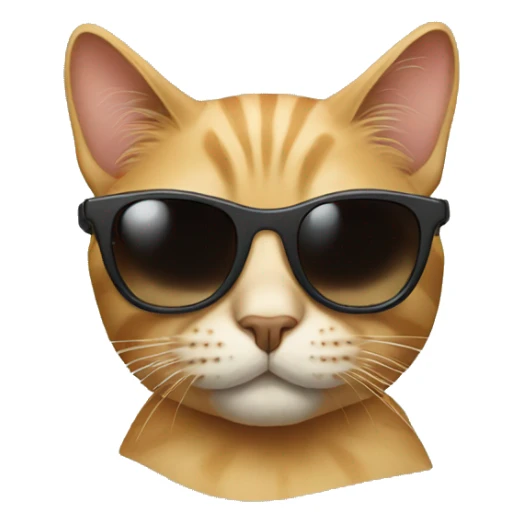 Cat with sunglasses sticker