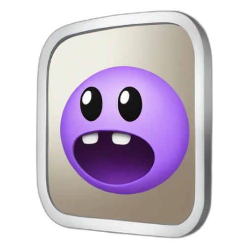 quelqu'un de brun devant un miroir qui fait une grimace sticker