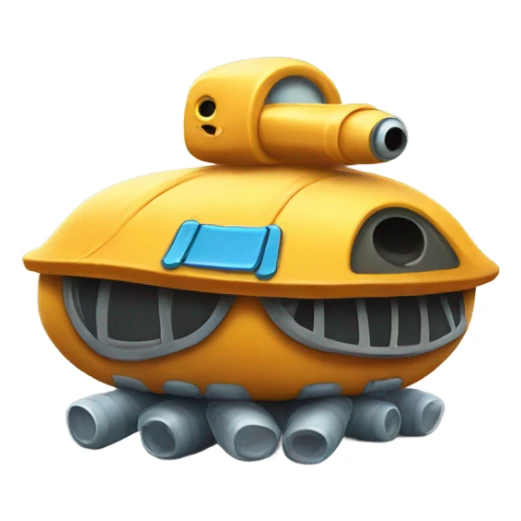 pillow in a shape of a tank anime sticker