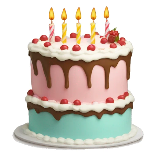 A birthday day cake written on the side TADON sticker