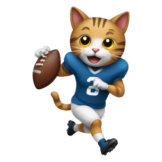 Cat playing football sticker