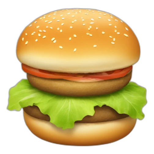 a burger bun with lettuce instead of buns sticker
